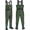 image:imageTIDEWE Chest Kids Waders Waterproof Lightweight for Fishing HuntingGreen