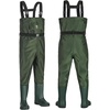 image:imageTIDEWE Chest Kids Waders Waterproof Lightweight for Fishing HuntingGreen