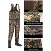 image:imageTIDEWE Kids Neoprene Waterproof Insulated Chest Waders for HuntingNext Camo Evos Green