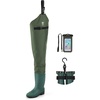 image:imageTIDEWE Fishing Hip Waders Lightweight Hip Boots for Men WomenGreen